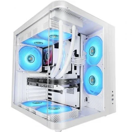 Mars Gaming MC-CURV Caja Gaming Semitorre Blanca ATX USB-C